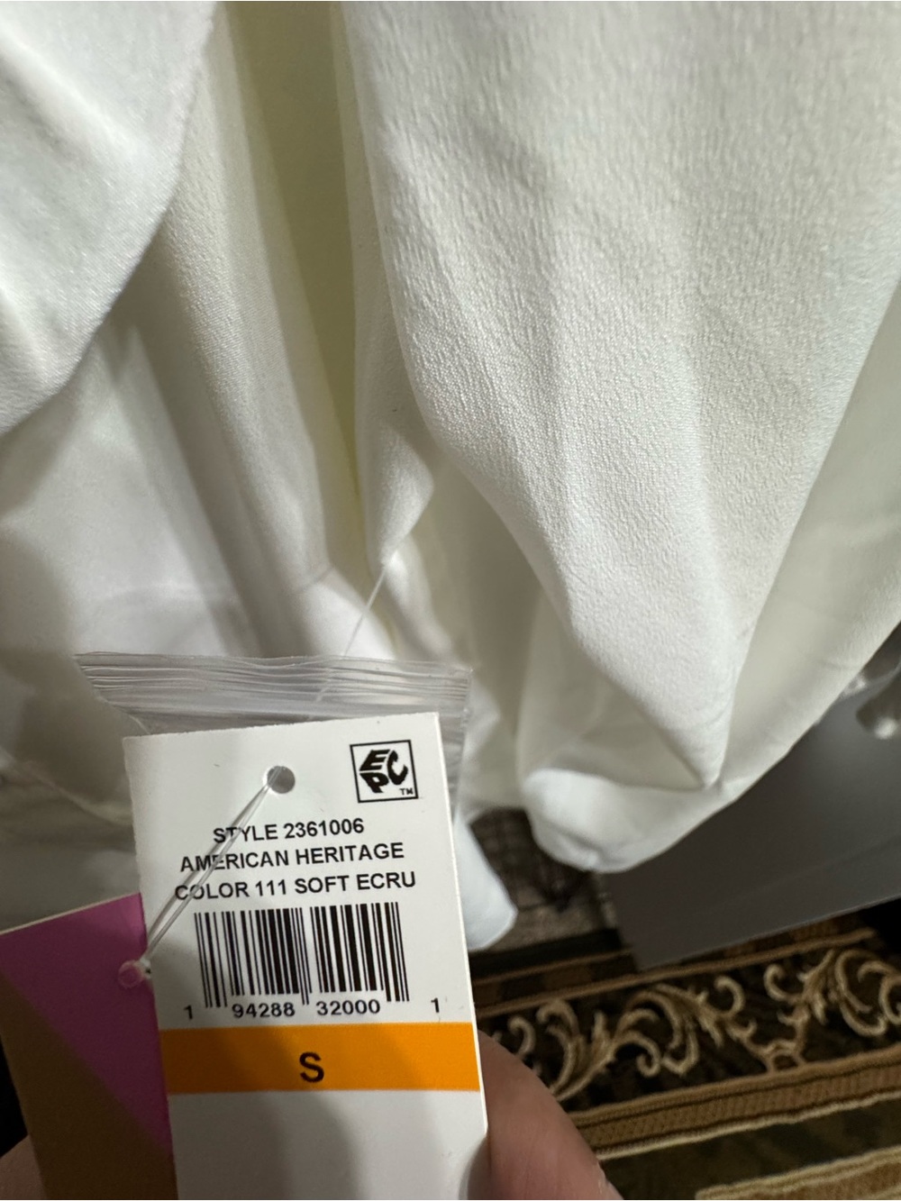 Riley & Rae Cream Ruffle Collar Button-Front Blouse - Picture 5 of 5